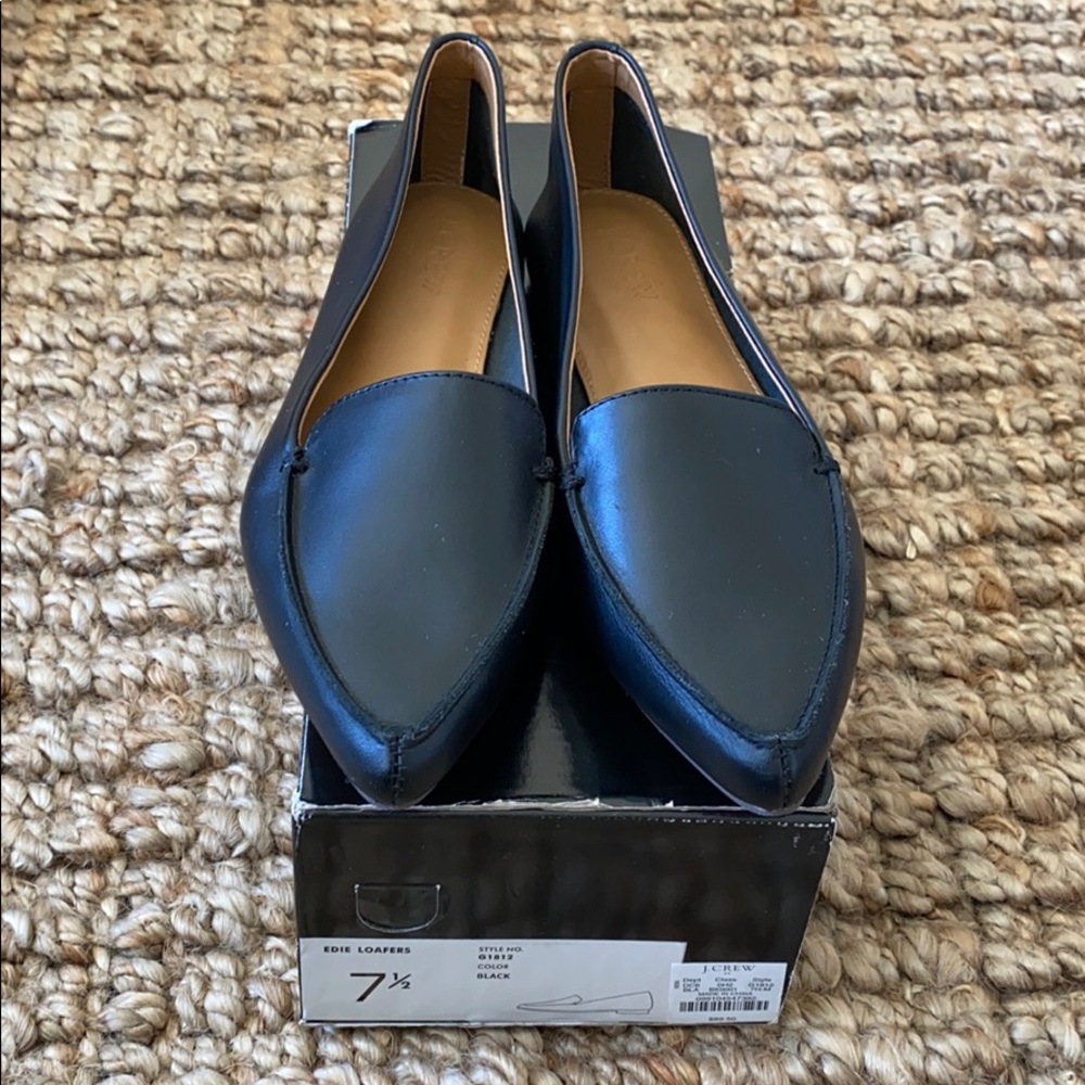 J. Crew Black Edie Loafers size 7.5 NIB
